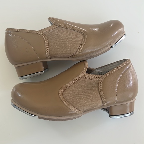 Revolution Dancewear Tan Tap Shoes; Size 13 (child); Style #536; EUC - Picture 3 of 4